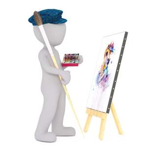 Picture of someone painting a picture